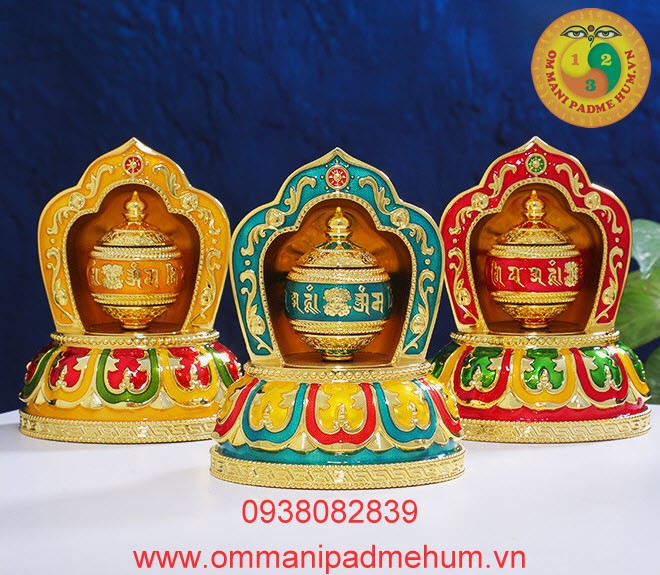 Kinh luân Om Mani Padme Hum nhỏ để bàn